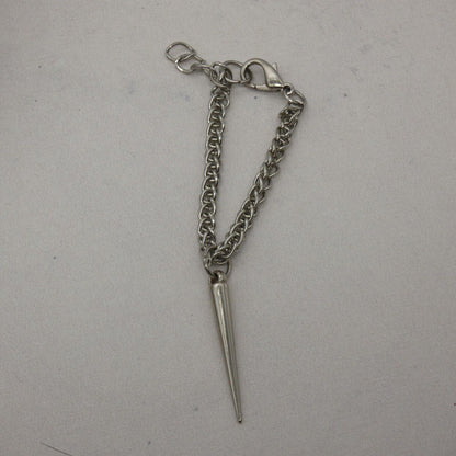 Barbie Doll Size Necklace Silver Dangle Spike Chain Handmade For 11.5 Inch Dolls