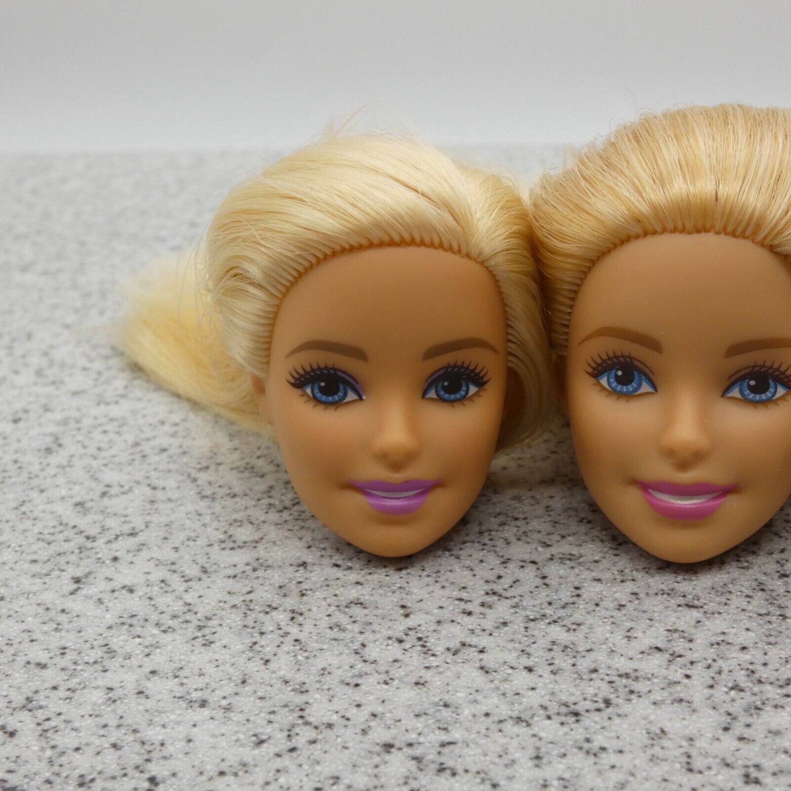 Barbie Doll Head Lot of 3 Millie Face Blonde Blue Eyes Medium Light Skin J294