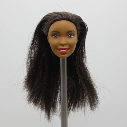 Barbie Holiday Wishes Doll Head AA Desiree Nikki Face Brown Hair 2016 DNJ48