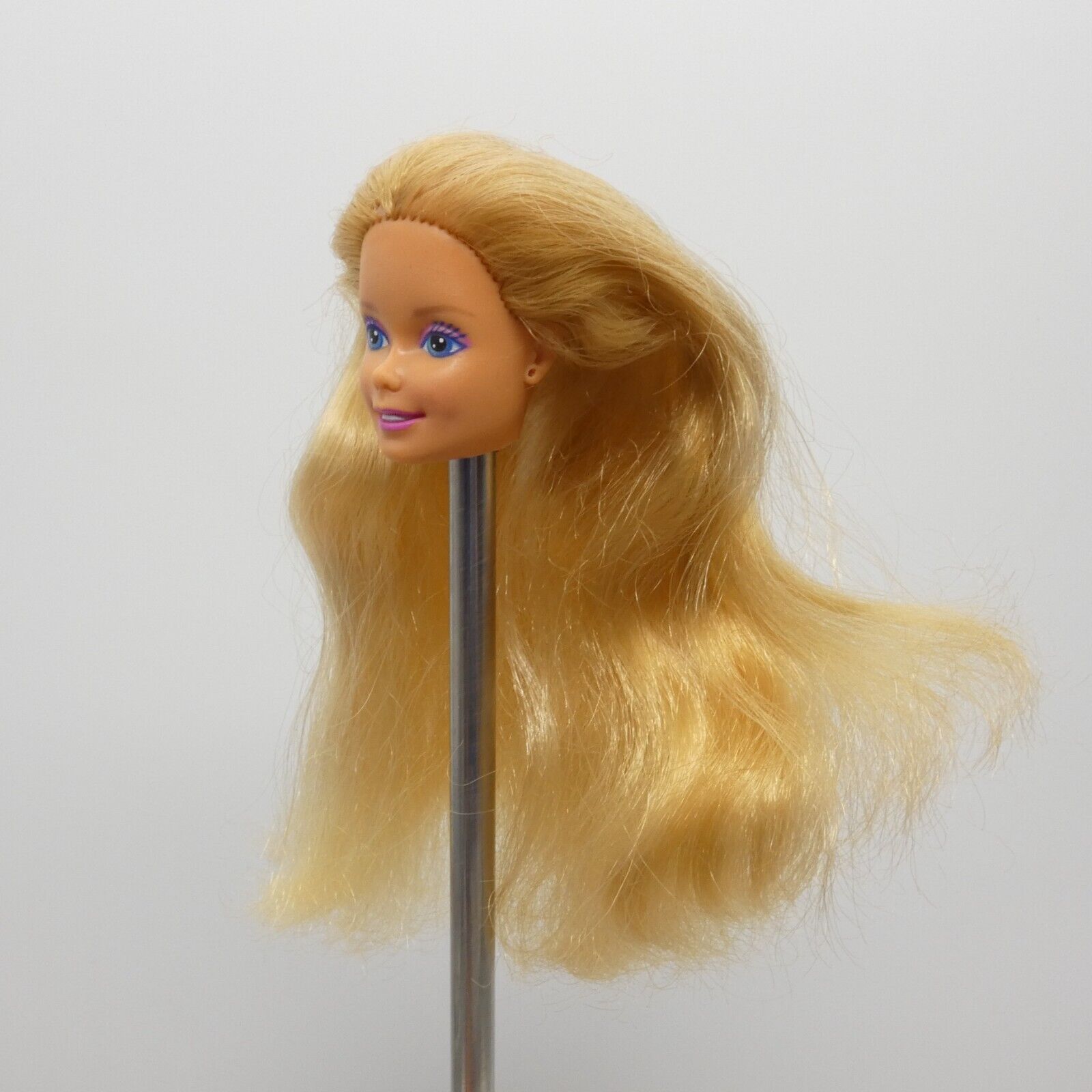 Barbie Funtime Doll Head Blonde 80s SuperStar Medium Light Skin Malaysia 3718