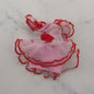 Barbie Doll Size Dress Pink Red White Tulle Valentines Day Heart Romance Ruffles