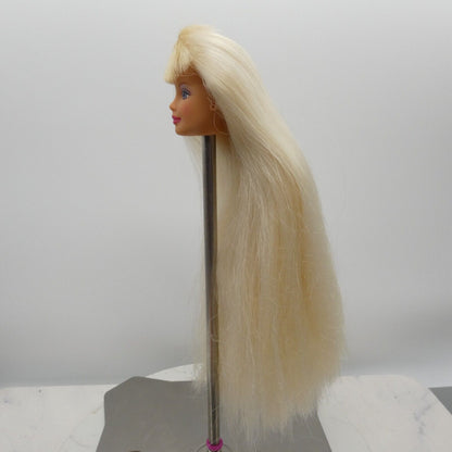 Barbie Bead Blast Doll Head Mackie Face Blonde Hair Medium Light Skin 18888