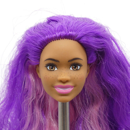 Barbie Mermaid Power AA Doll Head Brooklyn Purple Hair Freckles 2022 HHG53