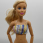 Barbie Doll Size Crop Top Clear Strap Tank Multicolor Rainbow Stripes Midriff