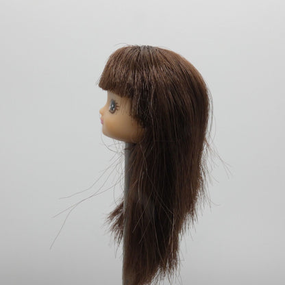 Arklu London Lottie 7 Inch Doll Head Only Brown Hair Bangs Brown Eyes Light Skin