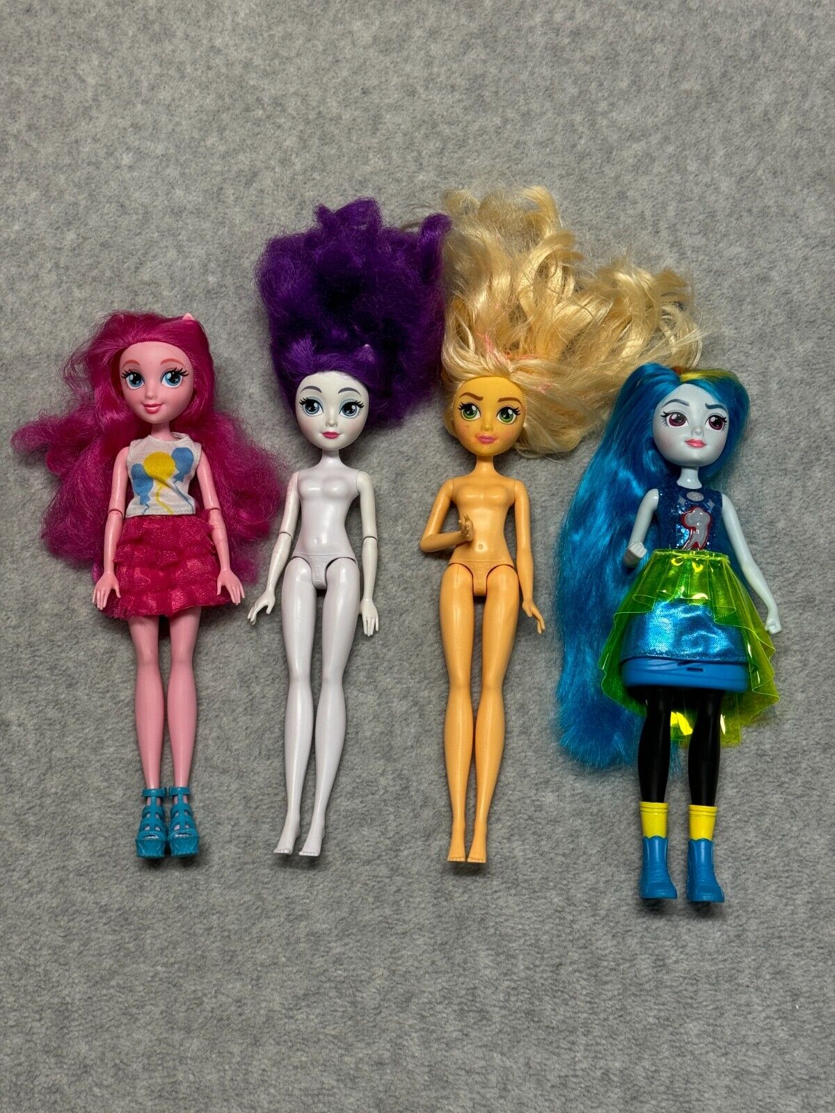 My Little Pony Equestria Girls Doll Lot of 4 Pinkie Pie Rainbow Dash Rarity