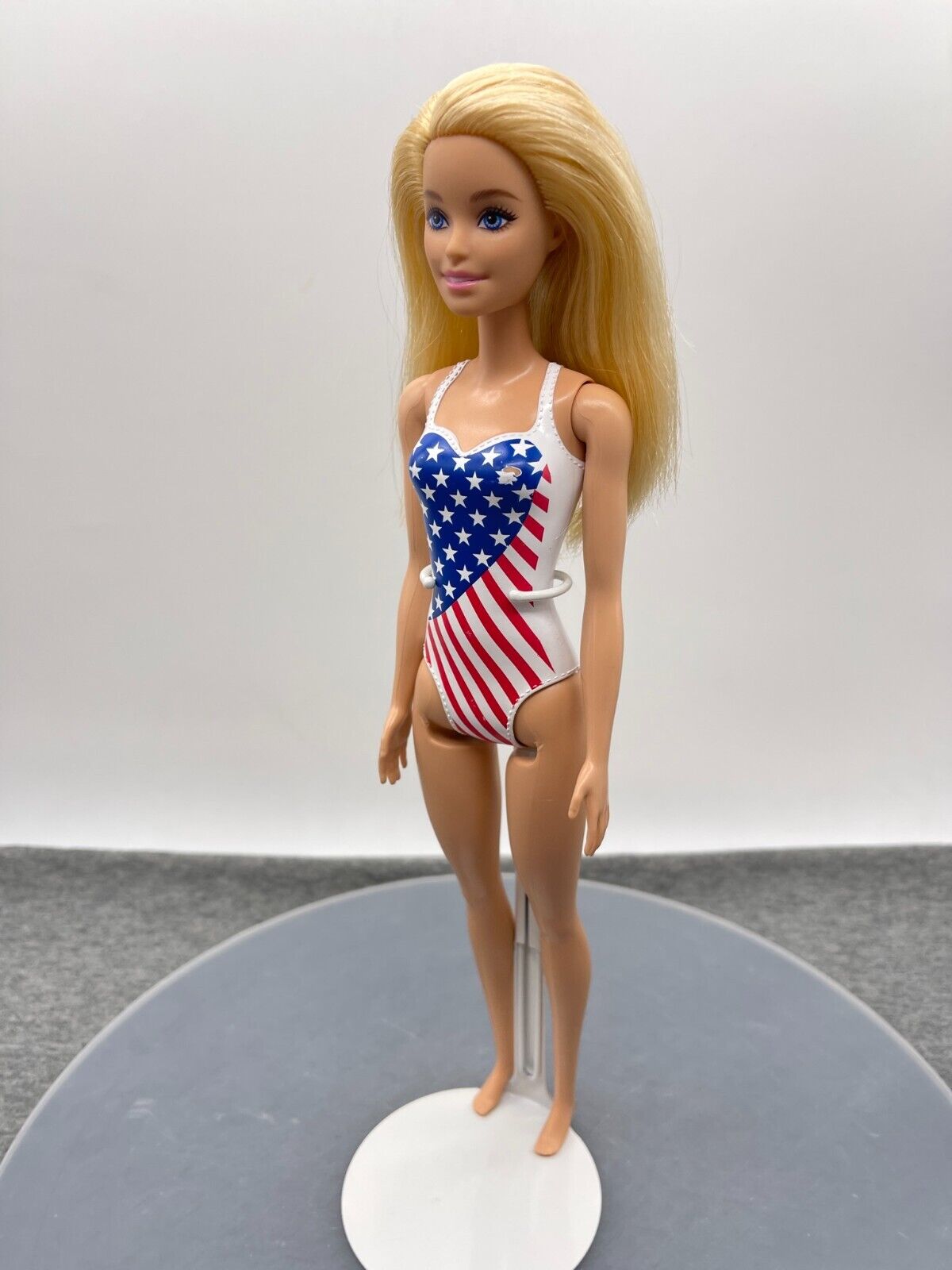 Barbie Beach Doll Millie Face Stars Stripes Swimsuit Straight Arms HDK51 Mattel