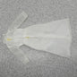 Barbie Doll Size Dress White Wedding Gown Sheer Tulle Arms Long Sleeve Lace Trim