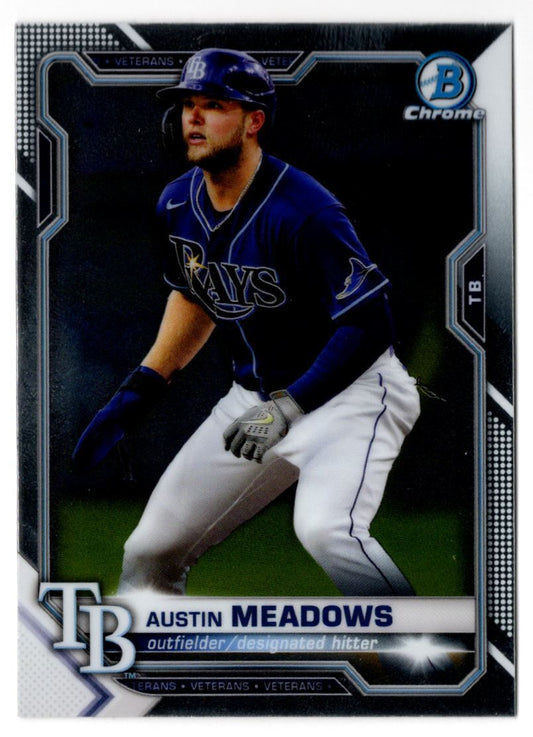 2021 Bowman Chrome Austin Meadows Tampa Bay Rays #72