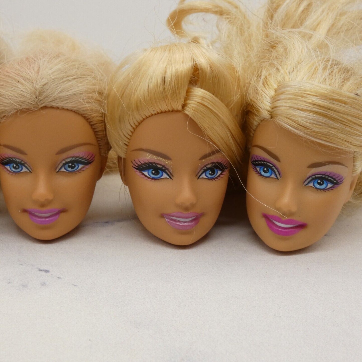 Barbie Doll Head Lot of 5 Heads CEO Generation Girl Face Blonde Blue Eyes JY16