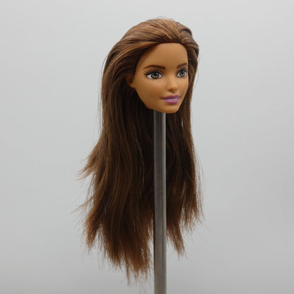 Barbie Fashionistas Doll Head Neysa Brown Hair Medium Light Skin 2023 HKT78