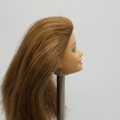 Barbie Fashionistas Swappin' Styles Doll Head Summer Face Brown Hair 2011 V4092