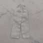 Barbie Doll Size Pants White Denim Like Elastic Waist Fits Fashion Fever