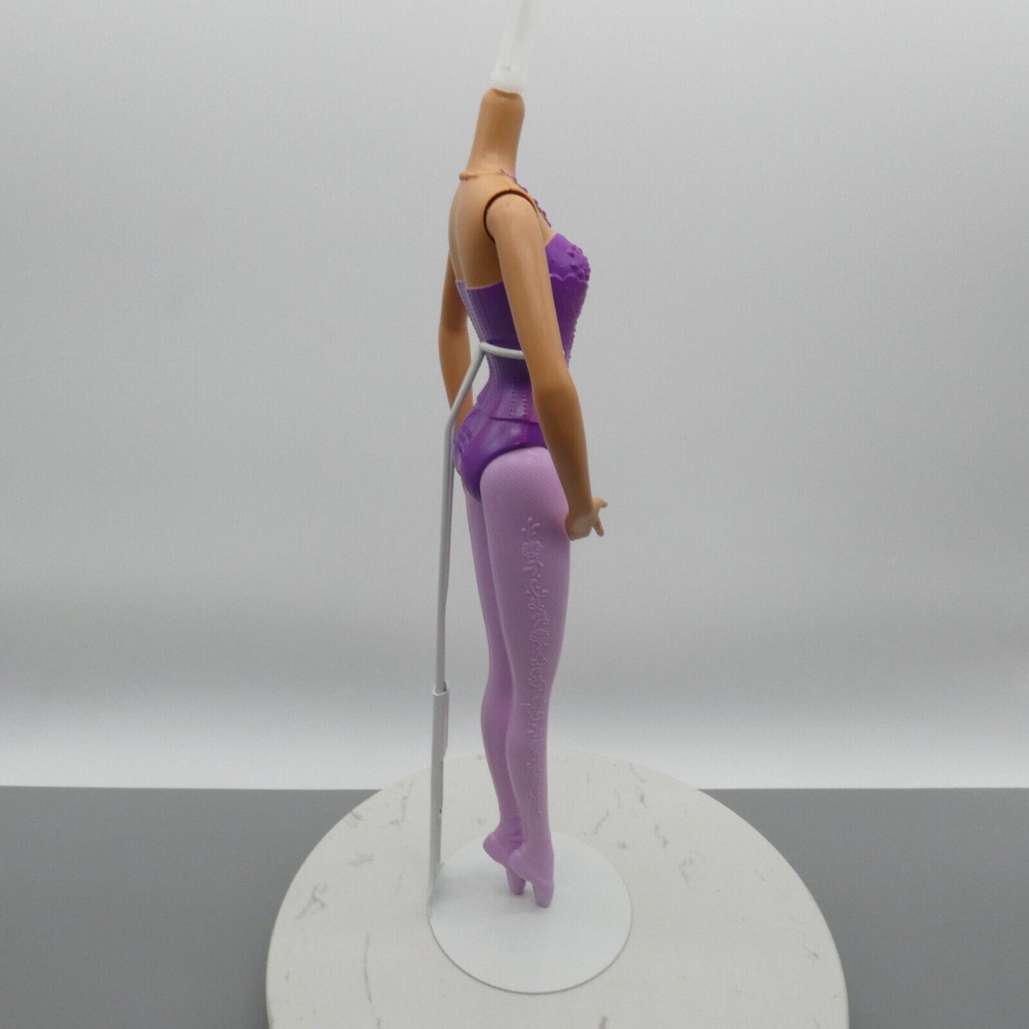 Barbie Ballerina Doll Body Purple Molded Bodysuit Leggings Shoes 2015 DHM43