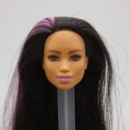 Barbie Color Reveal Watermelon Doll Head Crystal Face Black Purple Hair 2022