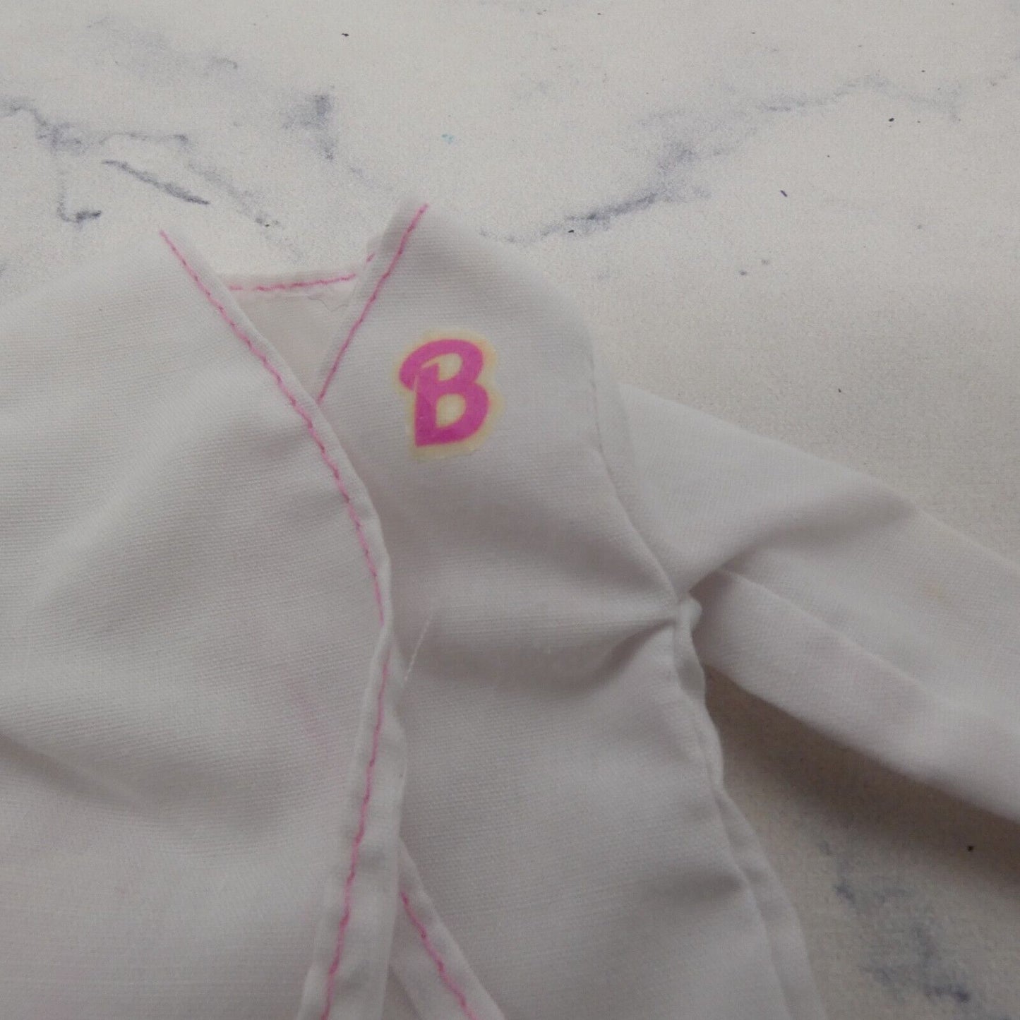 Barbie Doll Lab Coat Chef Jacket White Smock Martial Art Gi Long Sleeve