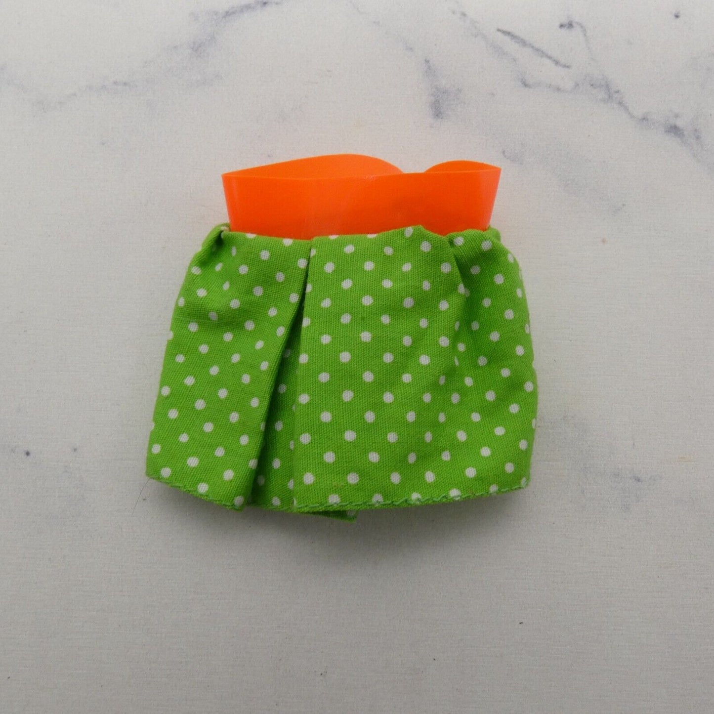 Skipper Sears Young Ideas Doll Mini Skirt Green White Polka Dot Orange Waistband