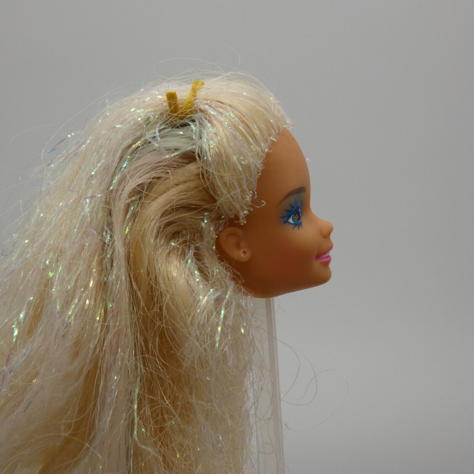 Barbie Mermaid Doll Head Only 1992 SuperStar Blonde Tinsel Hair 1434 Mattel