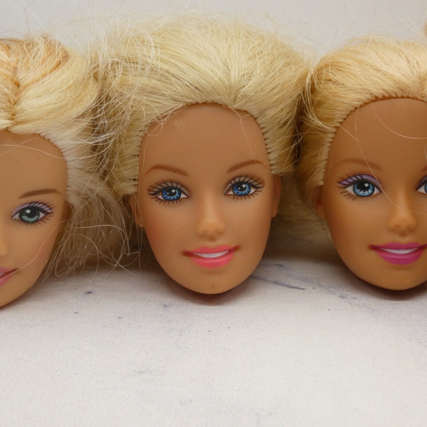 Barbie Doll Head Lot of 5 Heads Generation Girl Face Blonde Blue Green Eyes JY20