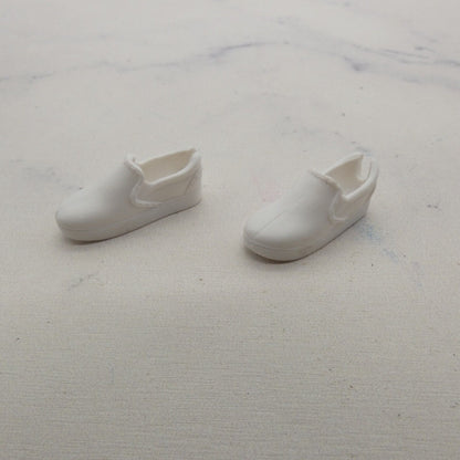 Barbie Doll Shoes White Nurse Slides Croc Like For Flat Feet MTM Genuine Mattel