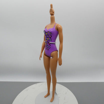 Barbie Beach Doll Body Only Hispanic Medium Skin Purple Molded Suit 2018 FJD98