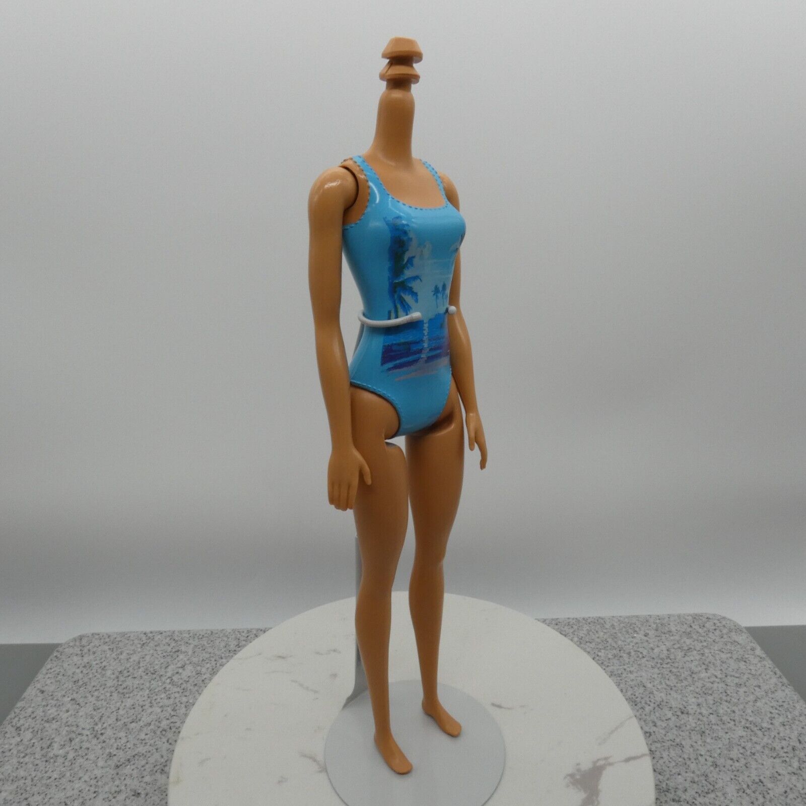 Barbie Beach Water Play Doll Body Molded Swimsuit Medium Light Skin 2016 DGT81