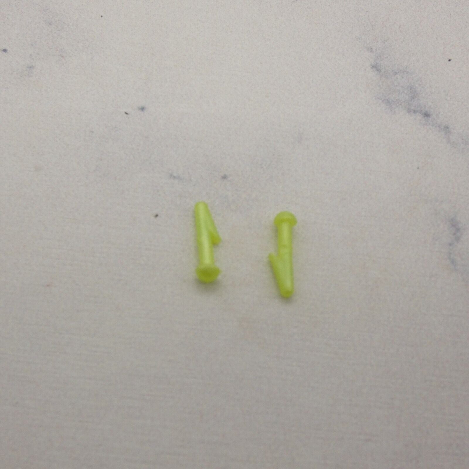 Barbie Doll Stud Earrings Neon Yellow Jewelry 1998 Happenin' Hair Teresa 22884