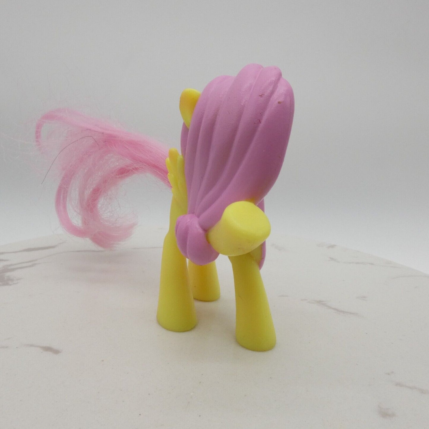 My Little Pony Fluttershy G4 Molded Mane McDonald's Toy Yellow 2011 Hasbro