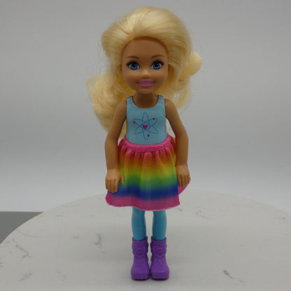 Barbie Dreamtopia Chelsea Doll Rainbow Skirt Purple Boots 2018 Mattel FRB14