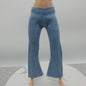 Barbie Doll Size Jeans Light Wash Blue Pants Wide Leg Mid Waist Flare Ankle