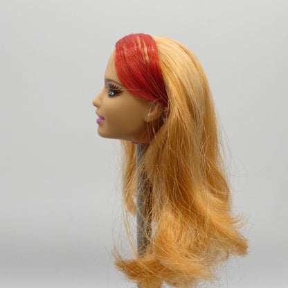 Barbie Doll Head Summer Face Fashionistas Rainbow Strawberry Blonde 2013 X7869