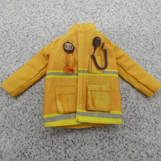 Barbie Careers Firefighter Doll Jacket Top Yellow Long Sleeve 2018 Mattel GTN83