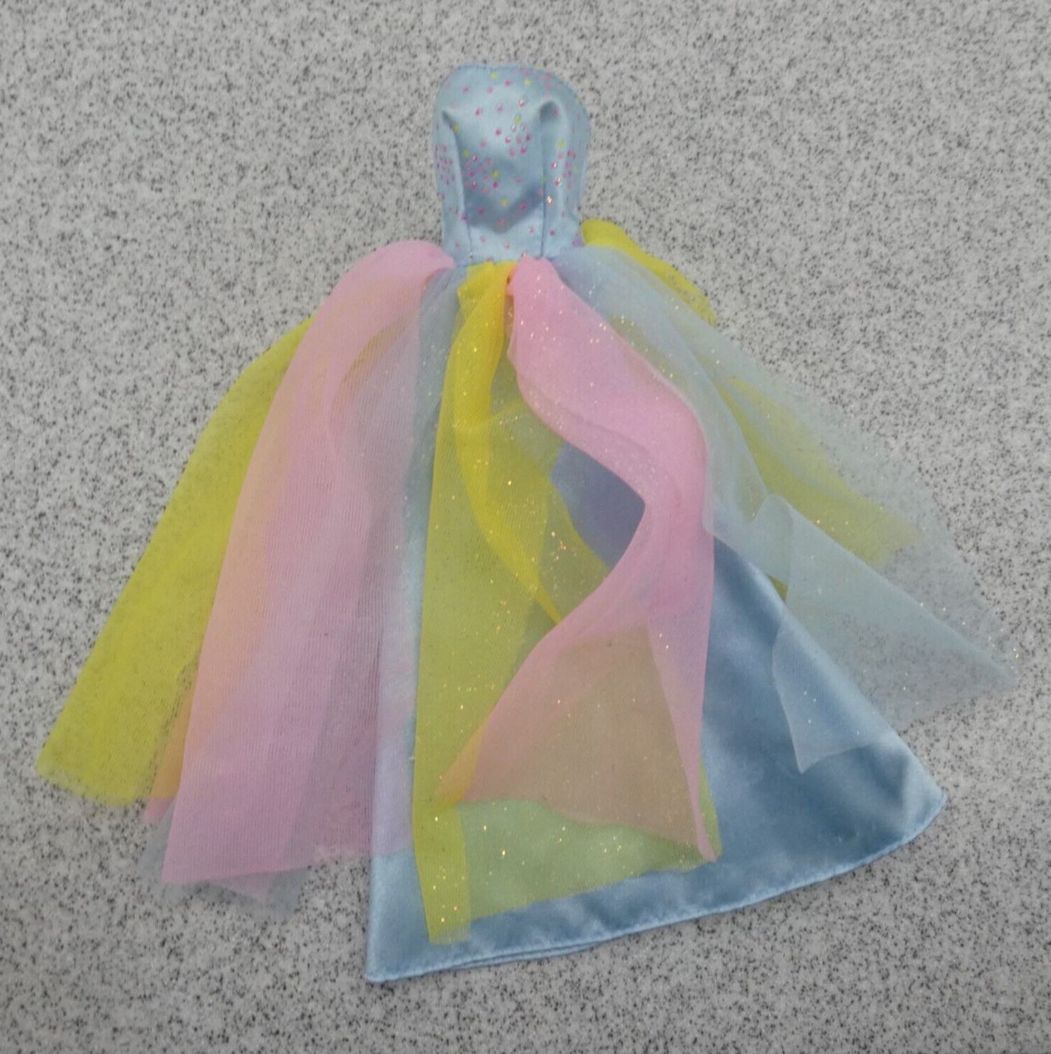 Barbie Happy Birthday Doll Dress Blue Bodice Missing Straps Tulle 2005 J1785 TLC