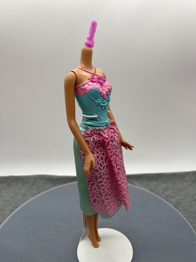 Barbie Endless Hair Kingdom Doll Body Skirt Heel Feet DKB60 Mattel Neck Knob