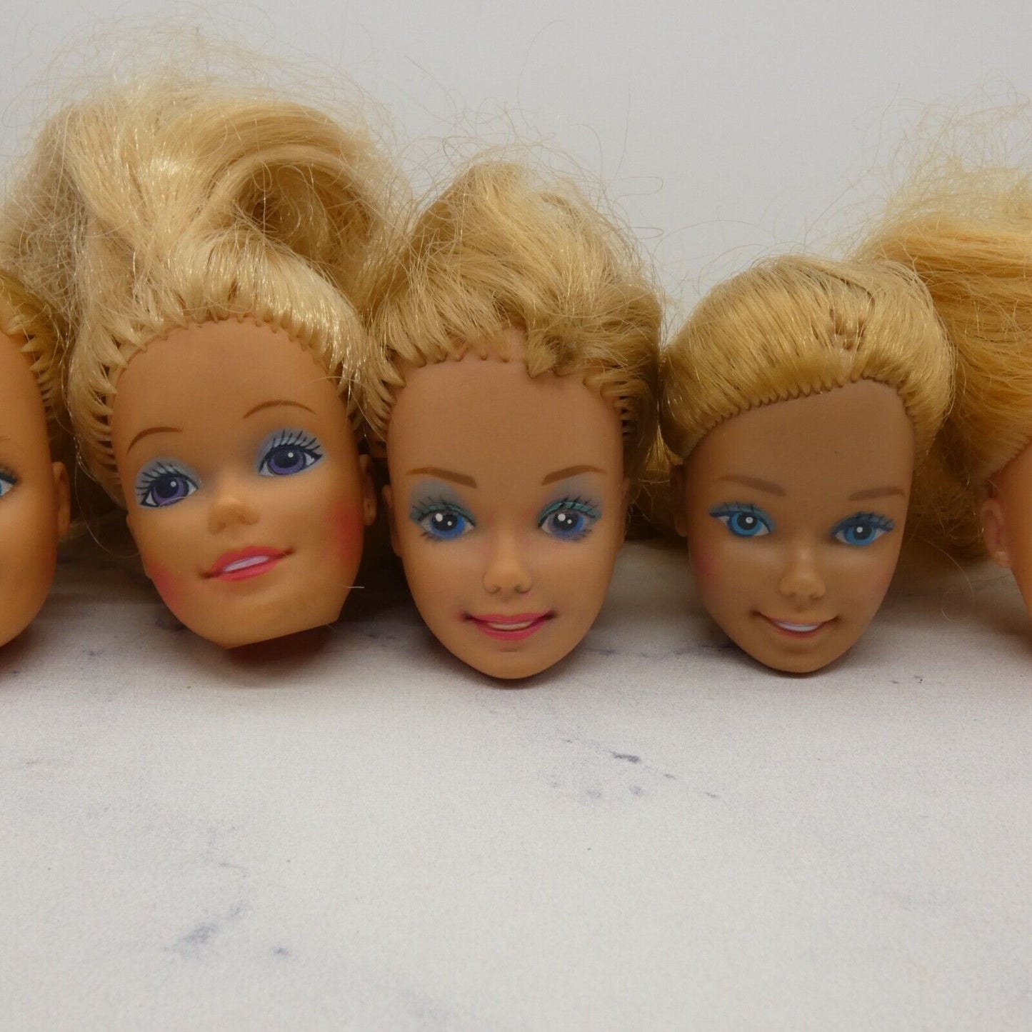 Barbie Doll Head Lot of 5 Heads SuperStar Blonde 70s 80s Beauty Secrets JY4