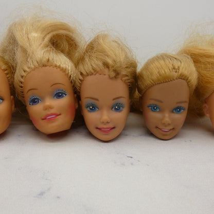 Barbie Doll Head Lot of 5 Heads SuperStar Blonde 70s 80s Beauty Secrets JY4