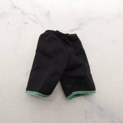 Barbie Doll Size Shorts Black Athletic Gym Running Elastic Waist Knee Length