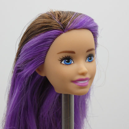 Barbie Skipper Babysitter Doll Head Brown Hair Open Mouth Light Skin 2022 HHB67