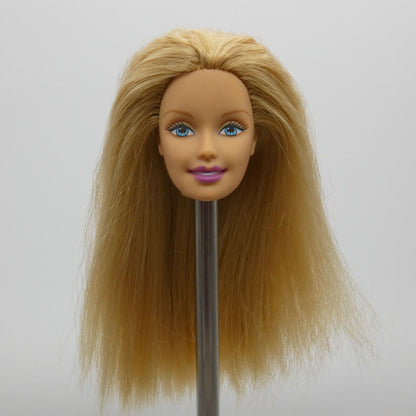 Barbie Style Doll Head Generation Girl Face Blonde Crimped Hair 2004 B6390