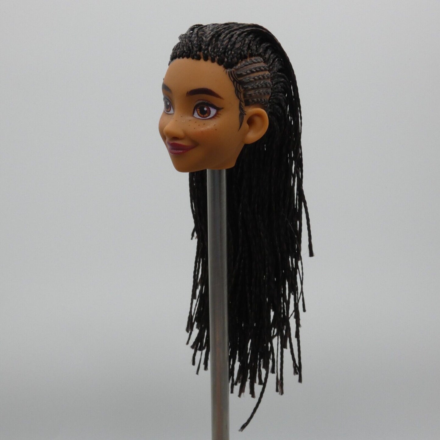 Disney Wish Asha Doll Head Freckles Micro Braids Medium Light Skin Mattel HPX23