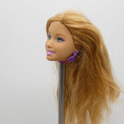 Barbie Surf's Up Beach Summer Doll Head Green Eyes Earrings 2008 Mattel L9545