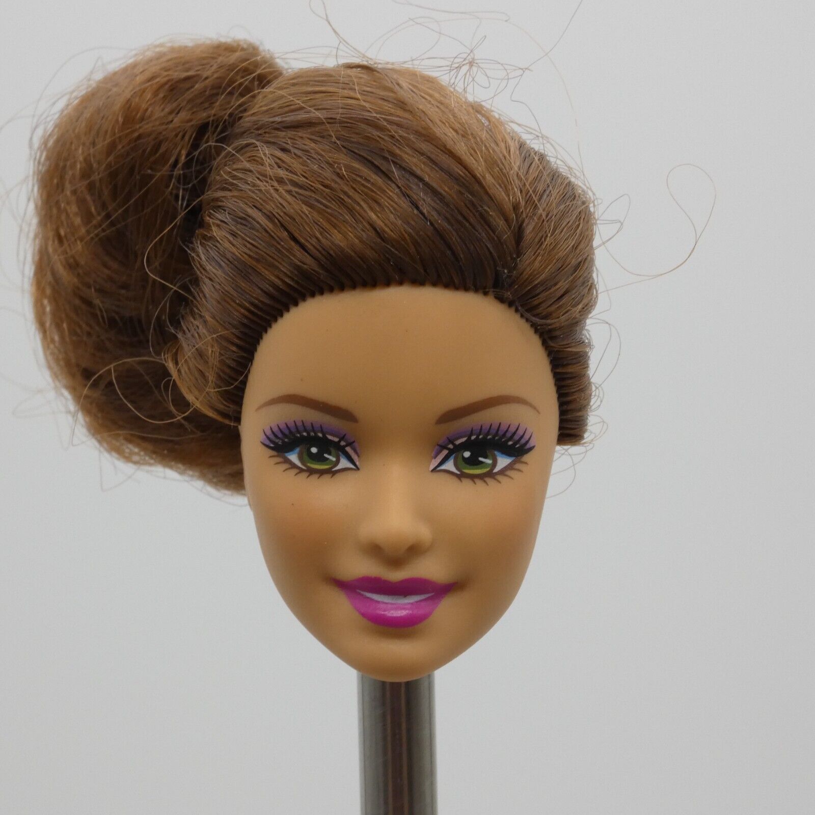 Barbie Ballerina Teresa Doll Head Summer Face Brown Hair Green Eyes Mattel