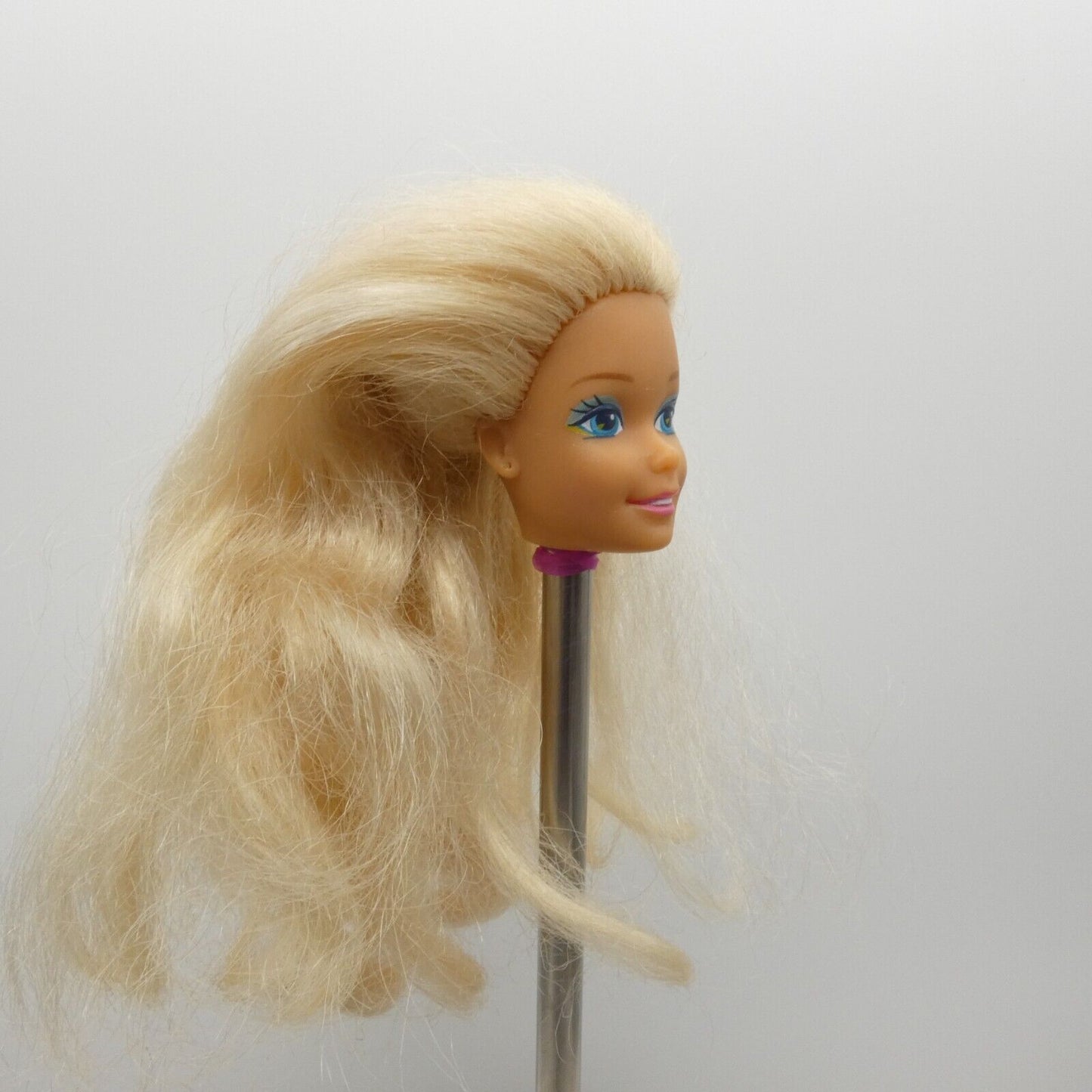 Barbie Western Fun Doll Head Only Long Blonde Wavy Hair 1989 Mattel 9932