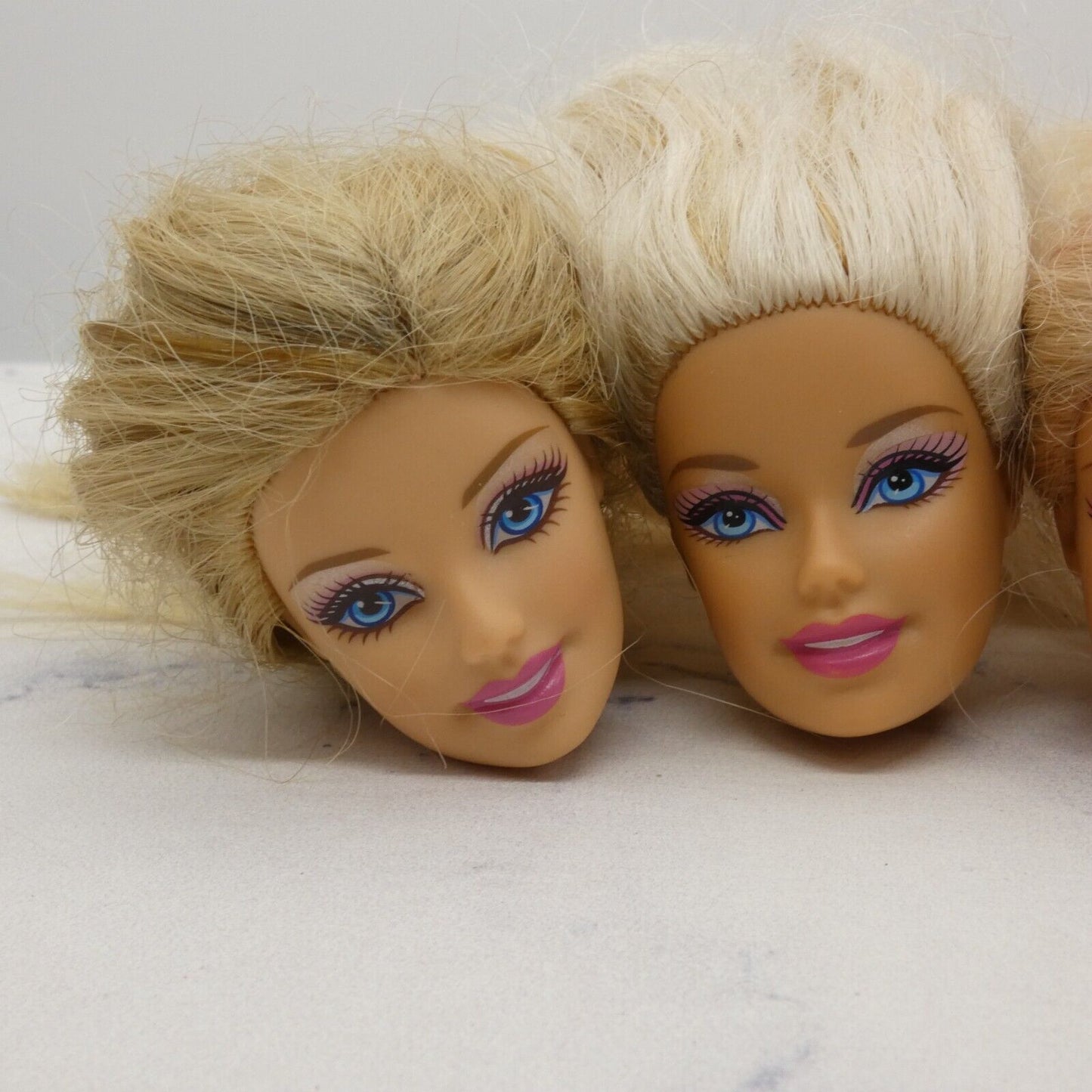 Barbie Doll Head Lot of 5 Heads CEO Generation Girl Face Blonde Blue Eyes JY16