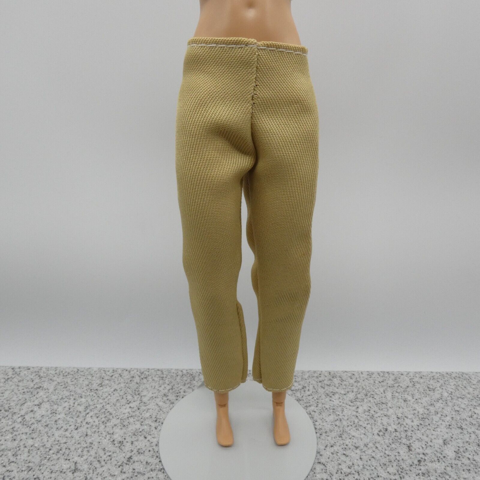 Barbie Doll Size Pants Tan Beige Khaki Slacks Chinos Ankle Capri Highwater Clone