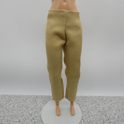 Barbie Doll Size Pants Tan Beige Khaki Slacks Chinos Ankle Capri Highwater Clone