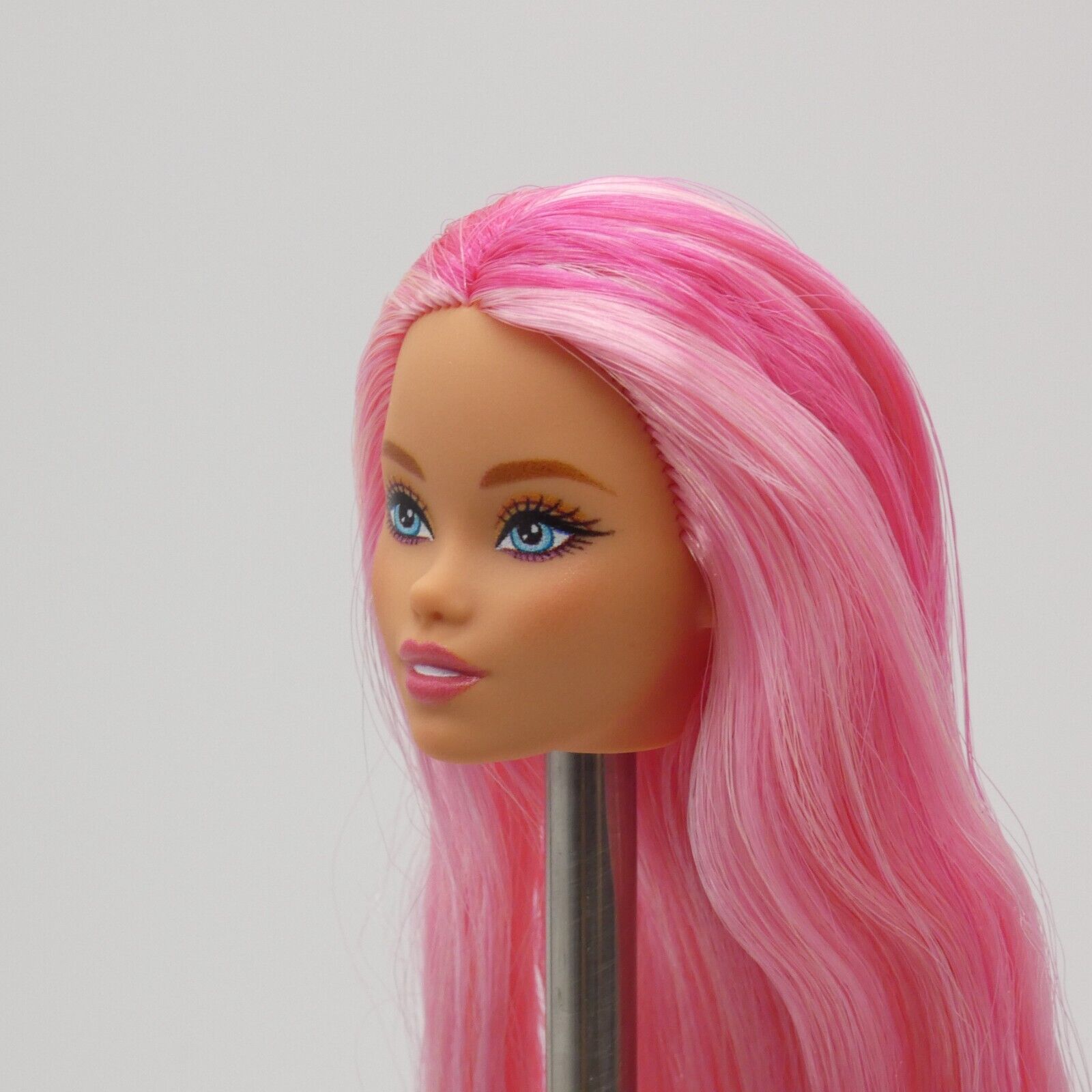 Barbie Dreamtopia Mermaid Doll Head Odile Face Pink Hair Open Mouth 2024 HRR05 A