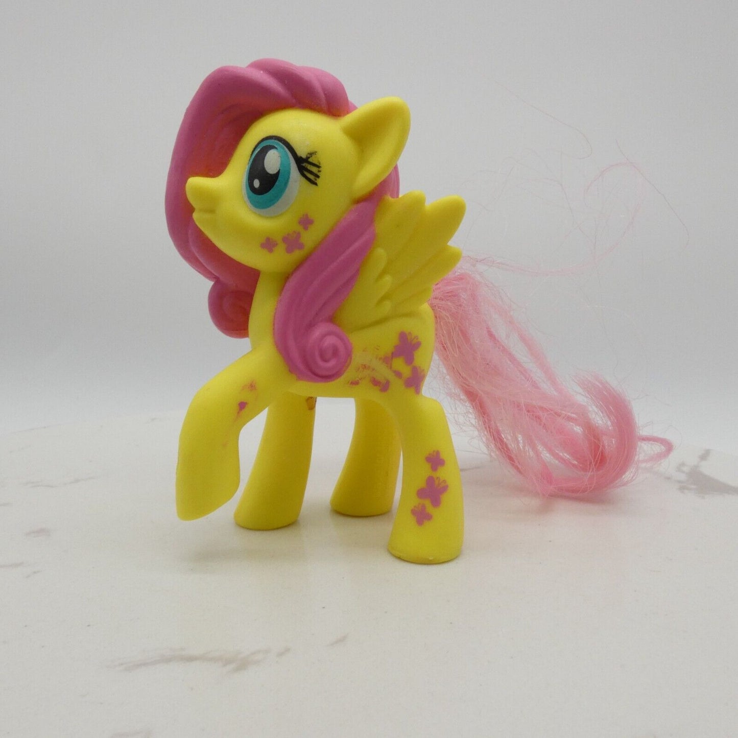 My Little Pony Fluttershy G4 McDonald's Toy Molded Mane Yellow 2016 Hasbro