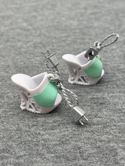 Shadow High Zooey Electra Doll Shoes White Green Heels Series 2 Rainbow High