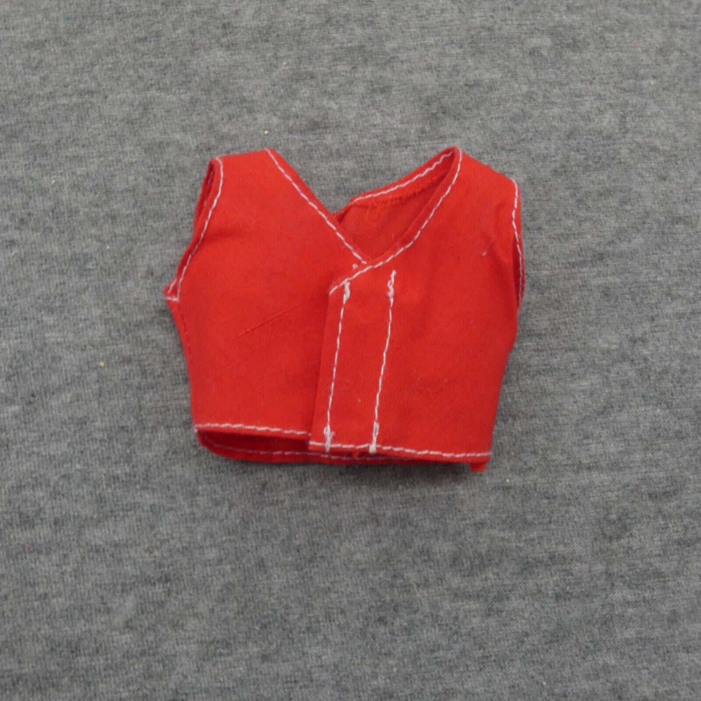 Barbie Doll Size Crop Top Shirt Sleeveless Tank Red